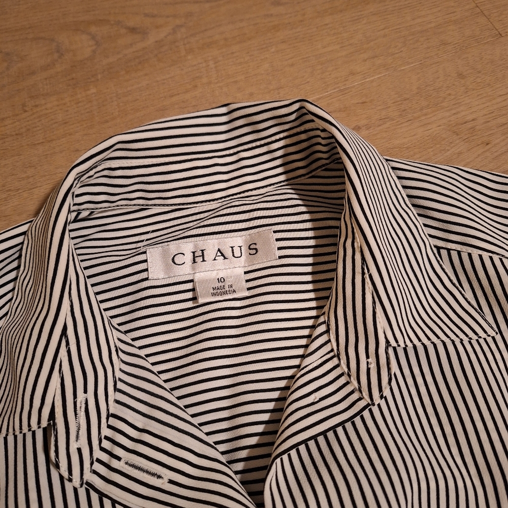 Striped Collared Shirt - Picture 2 of 4